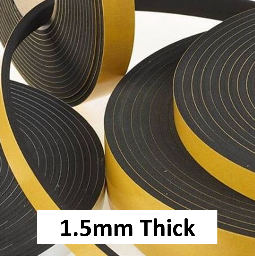 1.5mm Thick Neoprene Self Adhesive Backed Foam Roll