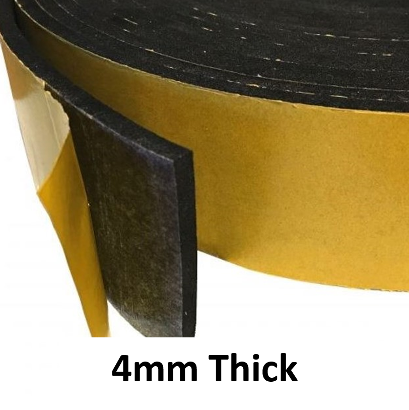 4mm Thick Adhesive Backed Rubber Roll